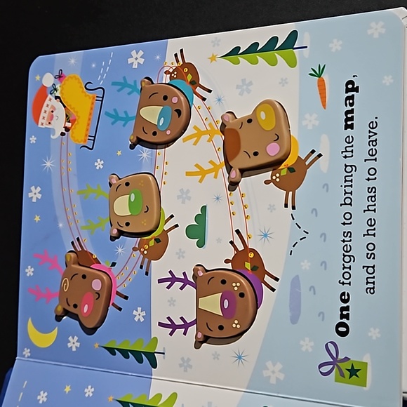 Five Little Reindeer Sensory Children's Book Illustrated by Stuart Lynch NWT - Picture 3 of 5